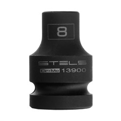 Головка ударная шестигранная, 8 мм, 1/2, CrMo Stels 13900 - фото 775725