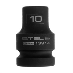 Головка ударная шестигранная, 10 мм, 1/2, CrMo Stels 13914 - фото 775733