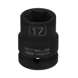 Головка ударная шестигранная, 17 мм, 1/2, CrMo Stels 13922 - фото 775786