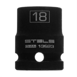 Головка ударная шестигранная, 18 мм, 1/2, CrMo Stels 13923 - фото 775794