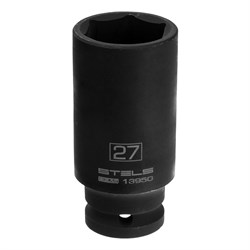 Головка ударная удлиненная шестигранная, 27 мм, 1/2, CrMo Stels 13950 - фото 775925