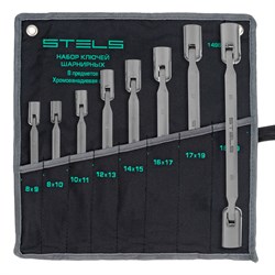 Набор ключей шарнирных CrV 8 шт, Stels 14965 - фото 776488