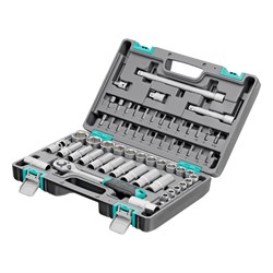 Набор инструментов, 1/2", CrV, пластиковый кейс 60 предметов Stels 14103 - фото 776677