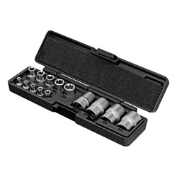 Набор головок Torx , 14 предметов, 1/4, 3/8, 1/2 Stels 13675 - фото 777228