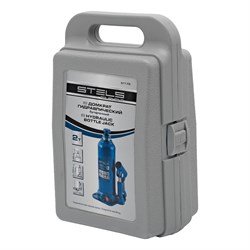 Домкрат гидравлический бутылочный, 2 т, h подъема 178-338 мм, в пластиковом кейсе Stels 51172 - фото 778031