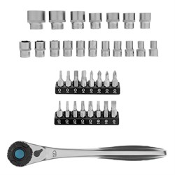Набор торцевых головок, трещотка 120 зубьев, 1/2",3/8”, CrV, 36 предметов Gross 14145 - фото 782953