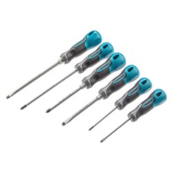 Набор отверток 6 шт, S2, трехкомпонентная рукоятка Gross 12164 - фото 783089