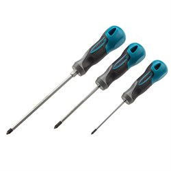 Набор отверток PH, 3 шт, S2, трехкомпонентная рукоятка Gross 12166 - фото 783129