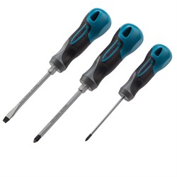 Набор отверток комбинированный 3 шт, S2, трехкомпонентная рукоятка Gross 12167 - фото 783154