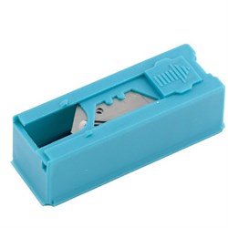 Лезвия, 19 мм, трапециевидные крючкообразные, пластиковый пенал, 12 шт Gross 79379 - фото 784789