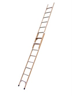 Выдвижная диэлектрическая лестница 10 ступеней ЛСПР-3-К55М - фото 78588