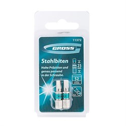 Бита SL5 х 25, сталь S2, 2 шт. Gross 11372 - фото 786229