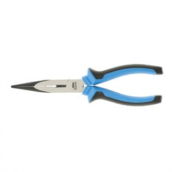 Длинногубцы прямые 200 мм, хром-ванадий, двухкомпонентные рукоятки Барс 17196 - фото 786798