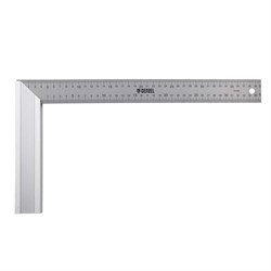 Угольник стальной 400 мм, нержавеющая сталь, градуировка, алюминиевое основание Denzel 32398 - фото 787887