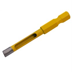 Сверло алмазное по керамограниту, 5 х 35 мм, шестигранный хвостовик Denzel 726717 - фото 788917