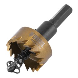 Коронка по металлу HSS, 28 мм, нитридтитановое покрытие Denzel 724106 - фото 789283