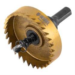 Коронка по металлу HSS, 55 мм, нитридтитановое покрытие Denzel 724118 - фото 789366