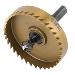 Коронка по металлу HSS, 63 мм, нитридтитановое покрытие Denzel 724120 - фото 789380