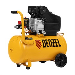 Компрессор воздушный, прямой привод DC1500/50, 1.5 кВт, 50 литров, 220 л/мин Denzel 58161 - фото 790721