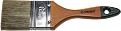 ЗУБР  Лазурь 63 мм, 2,5 светлая смешанная щетина, деревянная ручка, Плоская кисть, МАСТЕР (4-01009-063) - фото 79111
