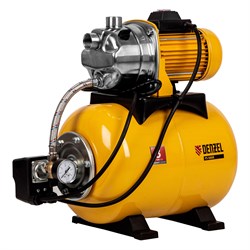 Насосная станция PS1000Х, 1000 Вт, 3500 л/ч, ресивер 24 л, подъем 44 м, нержавейка Denzel 97211 - фото 791185