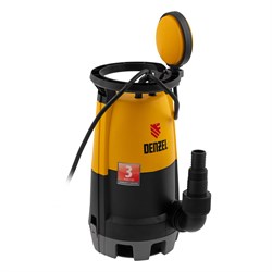 Дренажный насос для чистой и грязной воды DP-600S, 600 Вт, напор 7 м, 13000 л/ч Denzel 97268 - фото 792571