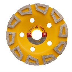 Чашка алмазная зачистная, 125 мм, Агрессор Denzel 72972 - фото 793802