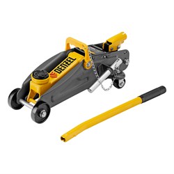 Домкрат гидравлический подкатной с фиксатором, 2 т, 130-330 мм Denzel 51153 - фото 793959