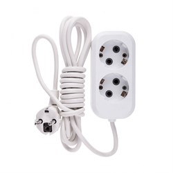 Удлинитель бытовой, серия УХз-10-203, с заземлением, 3 м, 2 розетки, 10 А Denzel 95961 - фото 794516