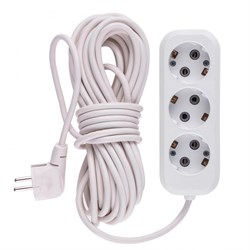 Удлинитель бытовой, серия УХз-10-310, с заземлением, 10 м, 3 розетки, 10 А Denzel 95969 - фото 794531