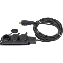 Удлинитель электрический силовой, 20 м, 3 х 1.5 мм, 16 А, тип УХЗ-16, Denzel 96026 - фото 794553