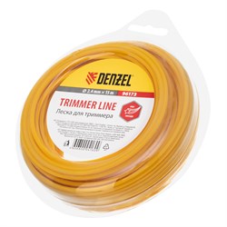 Леска для триммера, звезда, 2,4 мм х 15 м. DENZEL. Россия - фото 796298