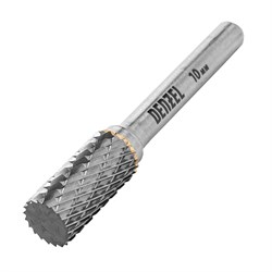 Борфреза по металлу твердосплавная, цилиндрическая, тип-А, 10 мм Denzel 72001 - фото 797001