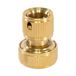 Соединитель латунный, быстросъемный для шланга 3/4, аквастоп Palisad 66265 - фото 797548