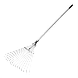 Грабли веерные стальные, 190 - 520 х 1200 - 1500 мм, 15 зубьев, раздвижные, стальной черенок, Palisad 6175655 - фото 797813