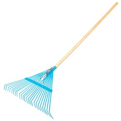 Грабли веерные стальные, 540 х 1450 мм, 24 плоских зуба, лакированный черенок, Luxe, Palisad 617905 - фото 797860