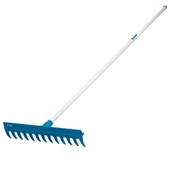Грабли пластиковые, 430 мм, 13 прямых зубьев, усиленные, металлический черенок, Luxe, Palisad 61739 - фото 797872