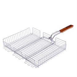 Решетка гриль 315 х 410 х 70 мм, объемная, хромированная Camping Palisad 69562 - фото 799010