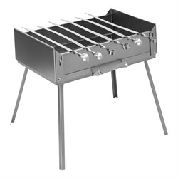 Мангал-дипломат в сумке 410 x 280 x 125, 1.5 мм, 6 шампуров в комплекте, Camping Palisad 69538 - фото 799123