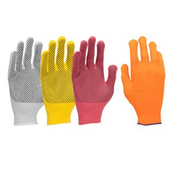 Перчатки в наборе, 4 пары, цвета в ассортименте, ПВХ точка, L, Palisad 67852 - фото 799581