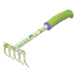 Грабли 5 - зубые, 85 х 310 мм, стальные, пластиковая рукоятка, Flower Green, Palisad 62039 - фото 799767