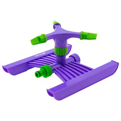 Разбрызгиватель, АБС-пластик, вращающий с тремя лопостями, штуц D 3/4, с подставкой, площадь полива до 180 кв. м, дальность полива 15 м Palisad 65409 - фото 801478