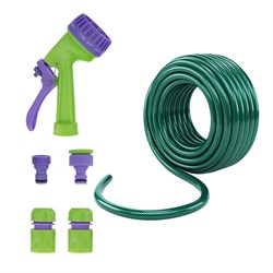 Набор поливочный, шланг 3/4", 25 м, 7 режимов пистолет, соединитель, адаптер Palisad 67423 - фото 801994