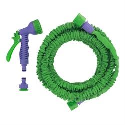 Набор поливочный, усиленый растягивающийся шланг 20 м, 7 режимов пистолет, соединитель, адаптер Palisad 67547 - фото 802104