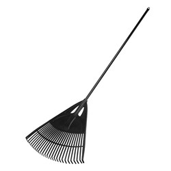 Грабли веерные пластиковые, 620 х 1750 мм, 27 плоских зубьев, алюминиевый черенок, Palisad 61806 - фото 802264