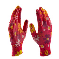 Перчатки садовые из полиэстера с нитрильным обливом, цветы, М Palisad 67857 - фото 802273