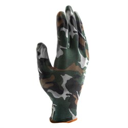 Перчатки садовые из полиэстера с нитрильным обливом, хаки, М Palisad 67858 - фото 802280