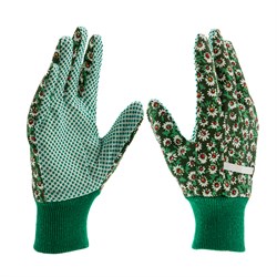 Перчатки садовые х/б ткань с ПВХ точкой, манжет, S Palisad 67761 - фото 802702