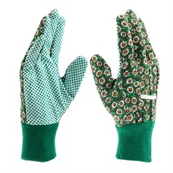 Перчатки садовые х/б ткань с ПВХ точкой, манжет, L Palisad 67763 - фото 802719