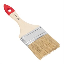 Кисть плоская "Стандарт" 3" (75 мм) натуральная щетина, деревянная ручка MTX 82540 - фото 803484